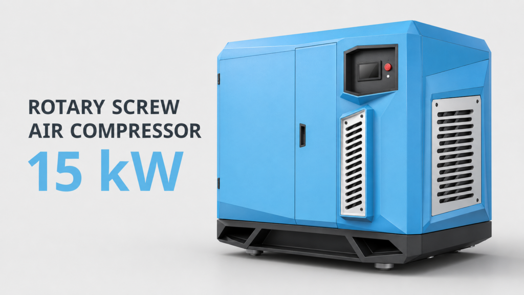 Kompresor udara sekrup berfrekuensi variabel magnet permanen berpendingin oli 15 kW