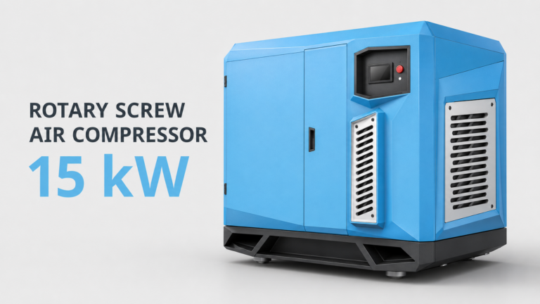 Kompresor udara sekrup berfrekuensi variabel magnet permanen berpendingin oli 15 kW