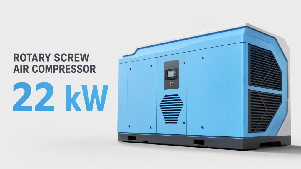 Kompresor udara sekrup berfrekuensi variabel magnet permanen berpendingin oli 22 kW