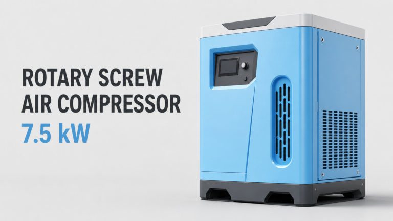 Kompresor udara sekrup berfrekuensi variabel magnet permanen berpendingin oli 7,5 kW