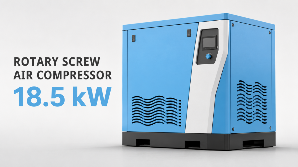 Kompresor udara sekrup berfrekuensi variabel magnet permanen berpendingin oli 18,5 kW